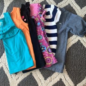 Lot of 6 girls shirts